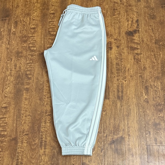 adidas Other - Adidas Light Gray Three-Stripe Joggers with White Logo Size XXL